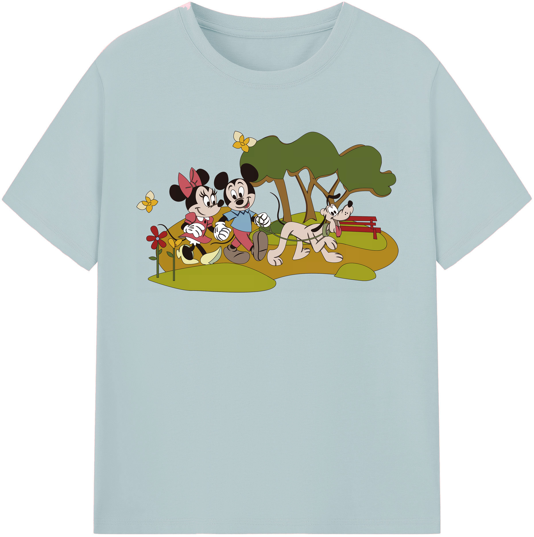 （画像用） ミッキーマウス Mickey Mouse 綿100％半袖Tシャツ（フロントプリント）